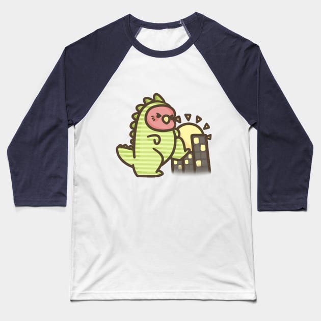 Watermelon-zilla Baseball T-Shirt by Blirbo